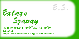 balazs szavay business card